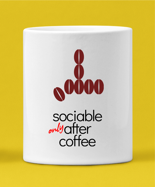 Sociable After Coffee | Mug White